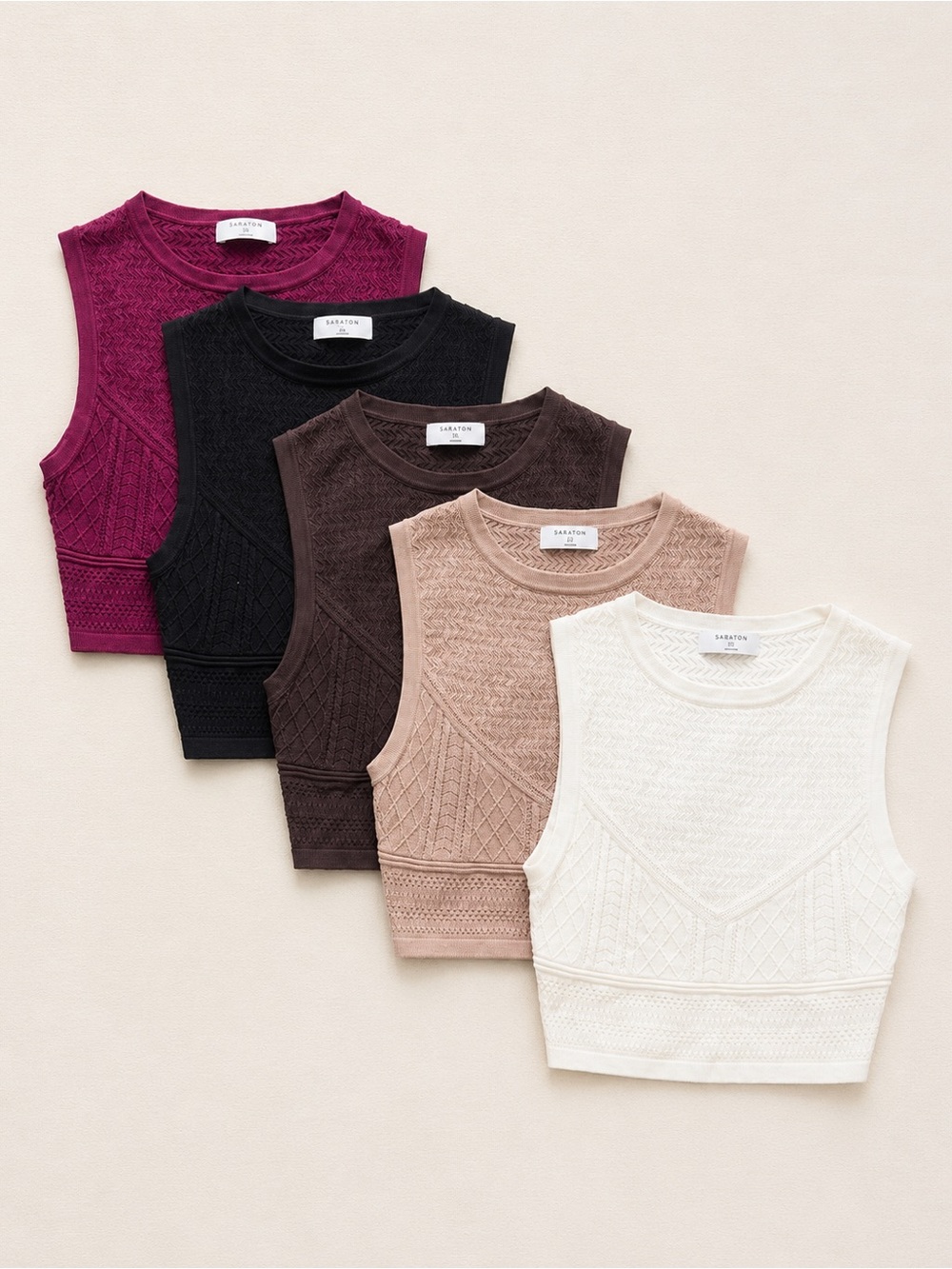 Aritzia Babaton Pointelle Tops – Lot of 5 – Size 2XS